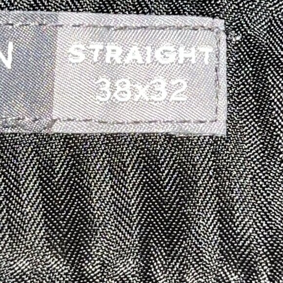 Van Heusen Dress Pants Mens Size 38x32 Straight Leg Charcoal Gray Flex Trousers - Picture 9 of 12